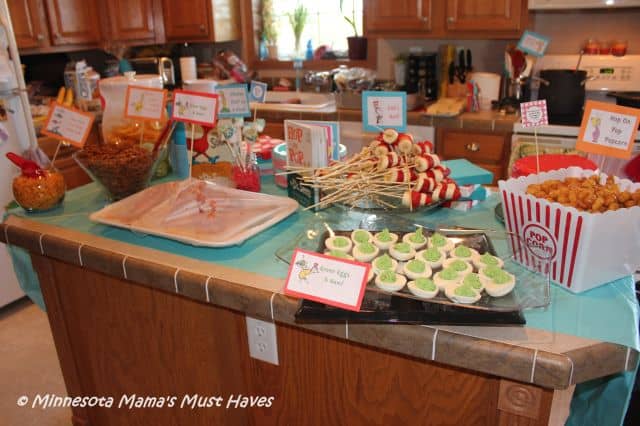 Dr Seuss food table for party