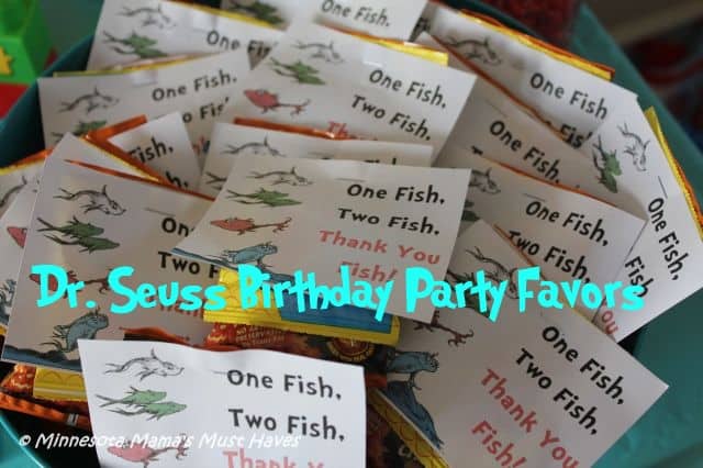 Dr Seuss party favors