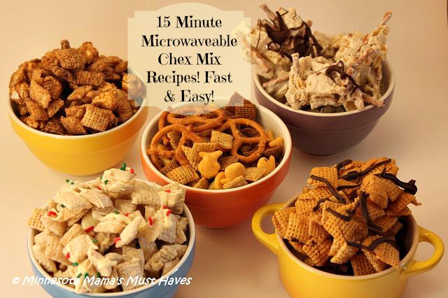 15 Minute Microwaveable Chex Mix Recipes! Easy and SO Delicious! {Plus Giveaway!}