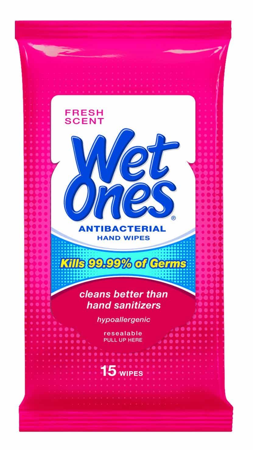 Wet Ones Fresh Scent Antibacterial Travel Pack Hand Wipes, 24 ct