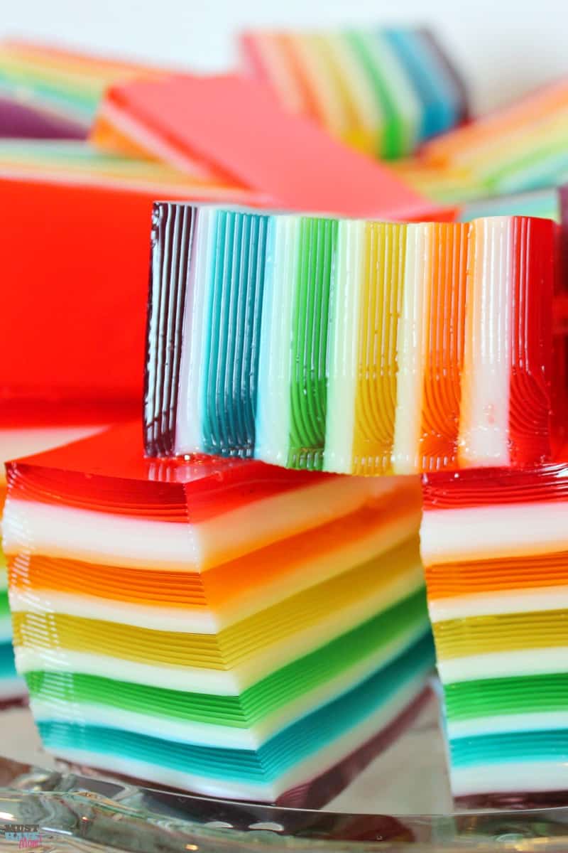 Rainbow Jello Mold + Birthday!