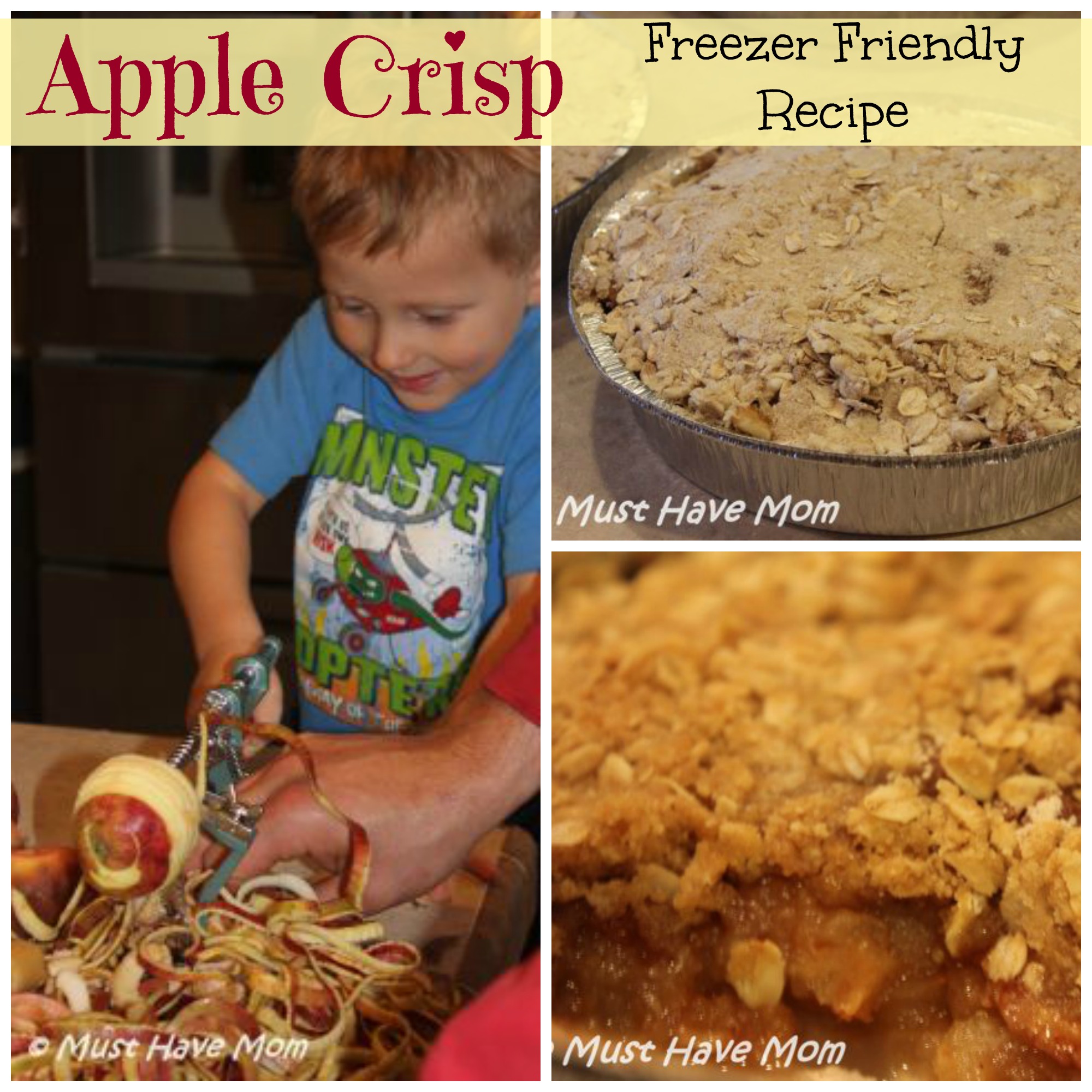 Apple Crisp Freezer Friendly Recipe