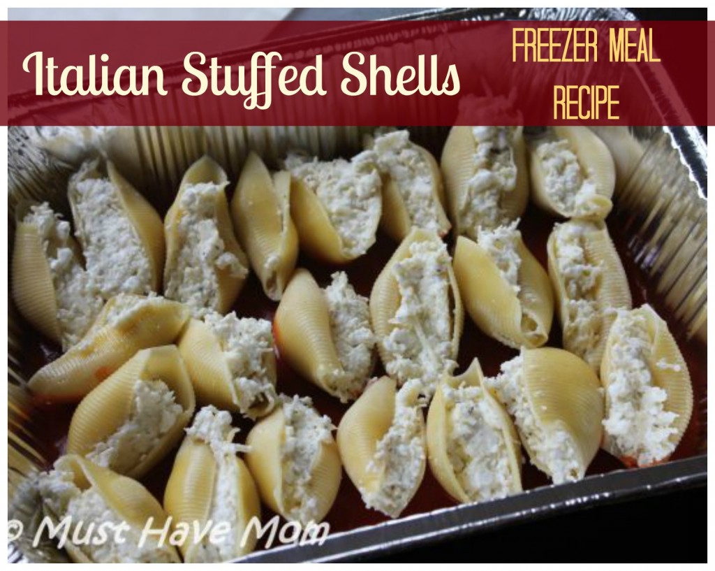 Italian Stuffed Shells Freezer Meal Recipe