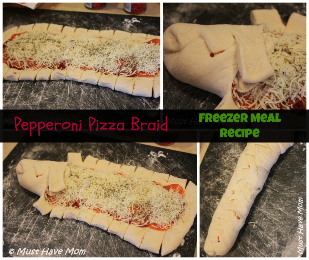 Pepperoni Pizza Braid Freezer Meal Recipe