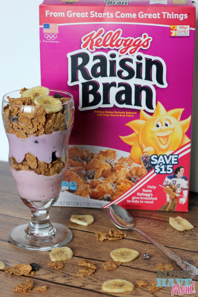 Kellogg's Yogurt and Raisin Bran Parfait Pairing