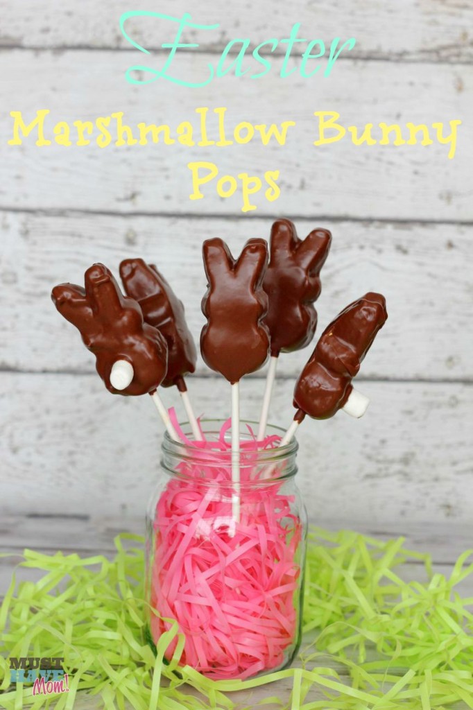 Easter Chocolate Covered Marshmallow Bunny Pops Recipe - Must Have Mom