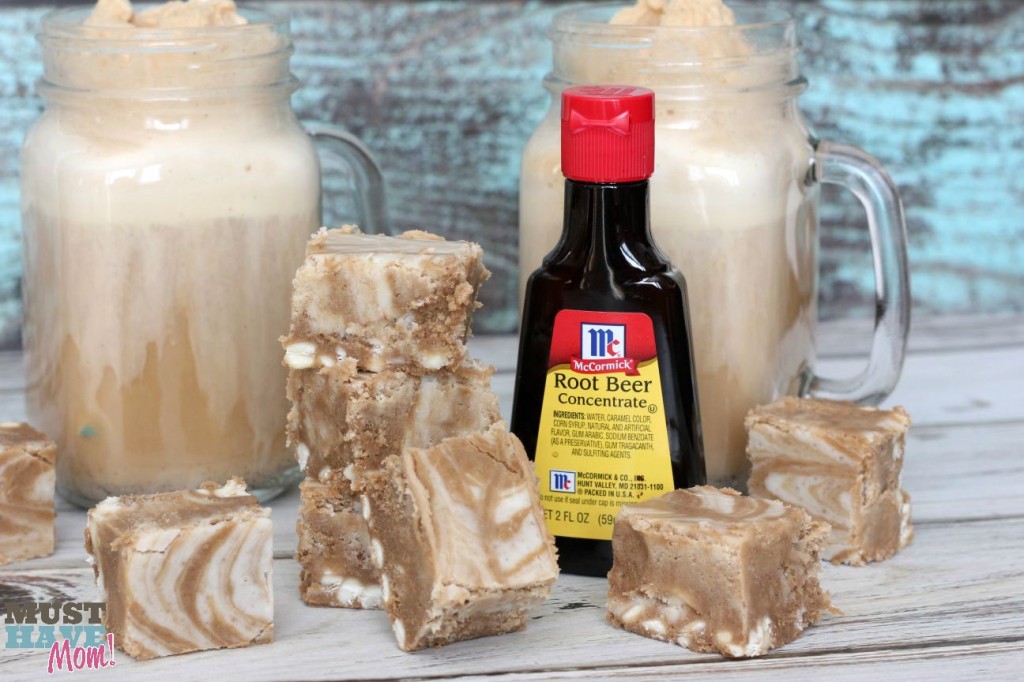 Root Beer Float Fudge With McCormick Root Beer Concentrate