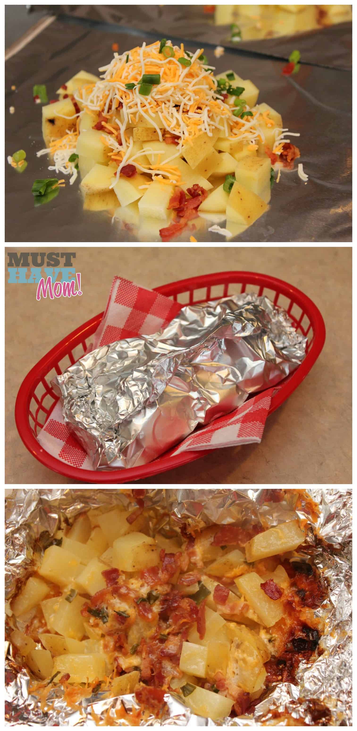 BBQ Sides Loaded Potato Foil Packs - Must Have Mom