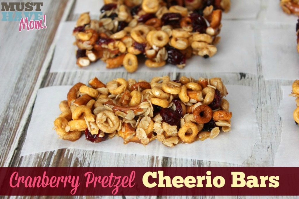 Cranberry Pretzel Cheerio Bars Recipe - Must Have Mom