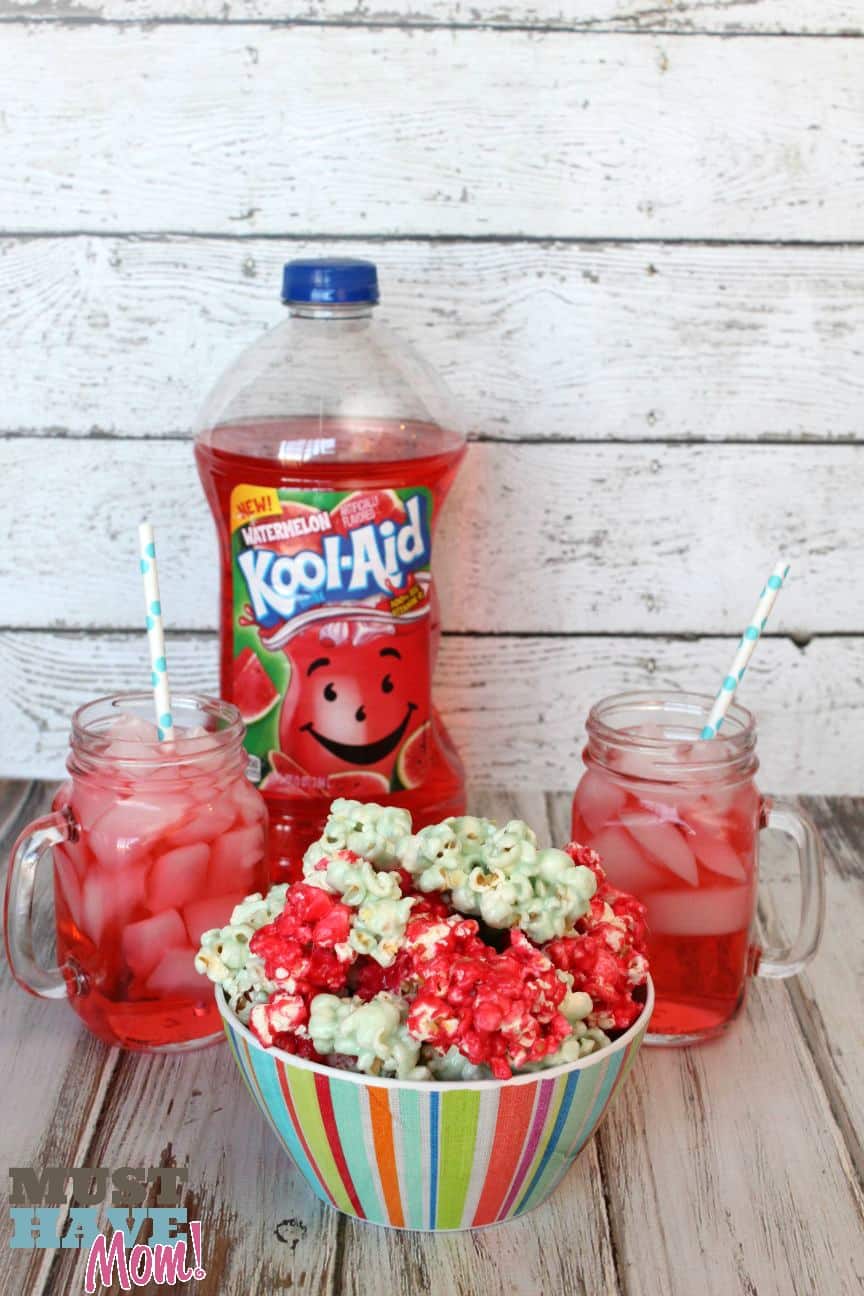 Kool-Aid Flavored Popcorn Recipe + Watermelon Drink! - Must Have Mom