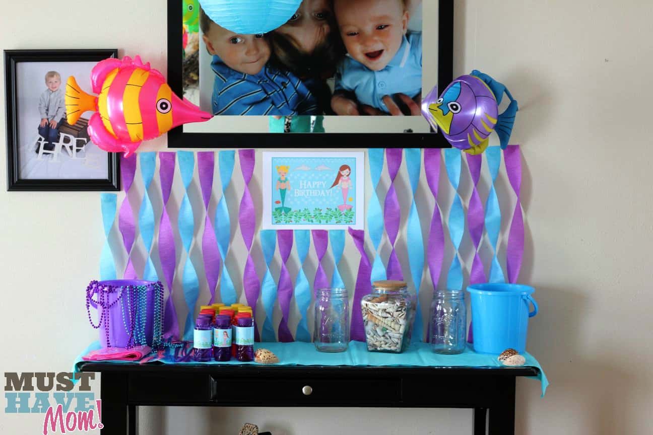 Mermaid Birthday Party Ideas! Decor, Free Mermaid Printables & Party Favors  - Must Have Mom