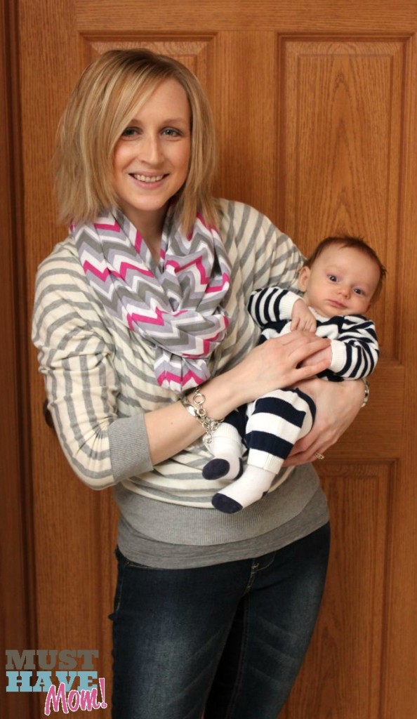 Sarah and Brady in Itzy Ritzy Nursing Scarf