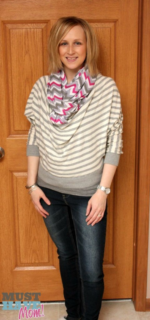 Sarah in Itzy Ritzy Nursing Scarf