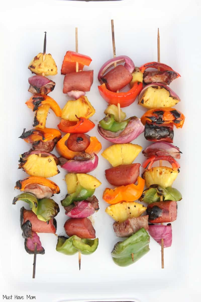 Grilled Pineapple Pork And Sausage Kabobs Marinade Recipe