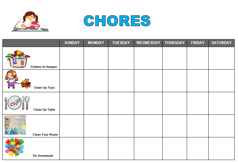 chore chart screen shot