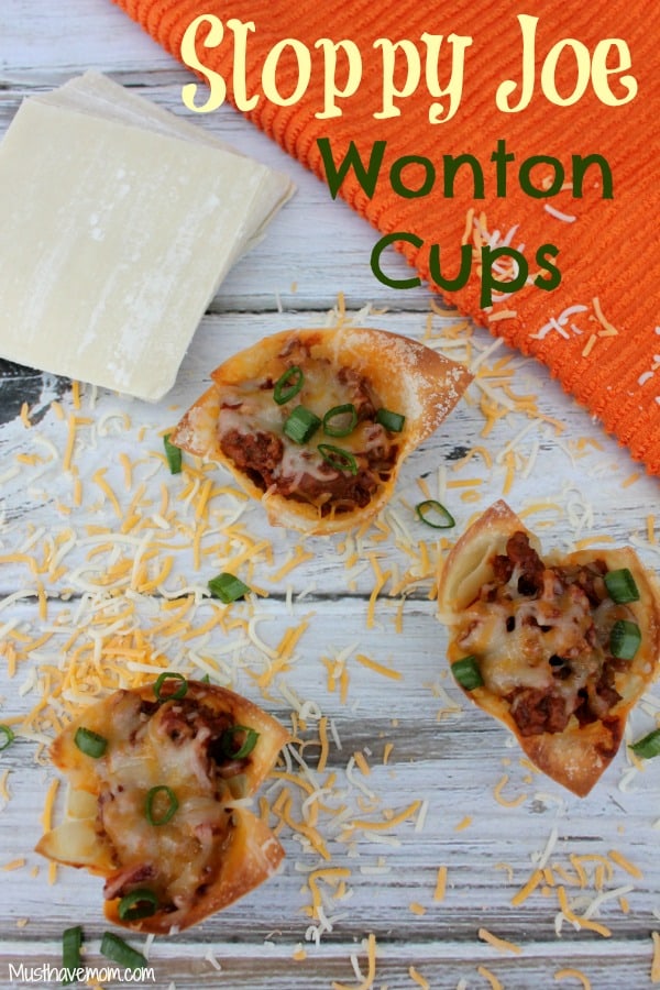 Sloppy Joe Wonton Cups Recipe