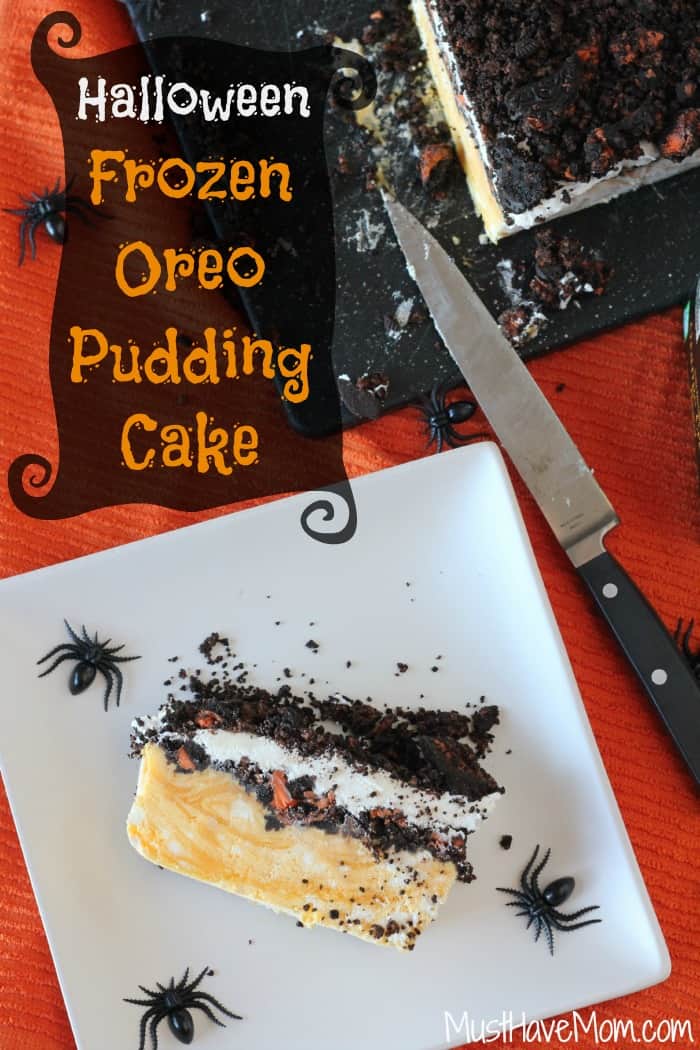 Halloween Frozen Oreo Pudding Cake with TruMoo Orange Scream! -Musthavemom.com