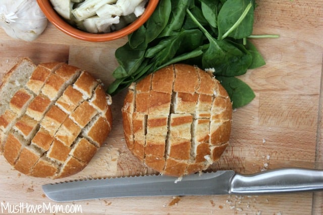 Cut bread crosshatch