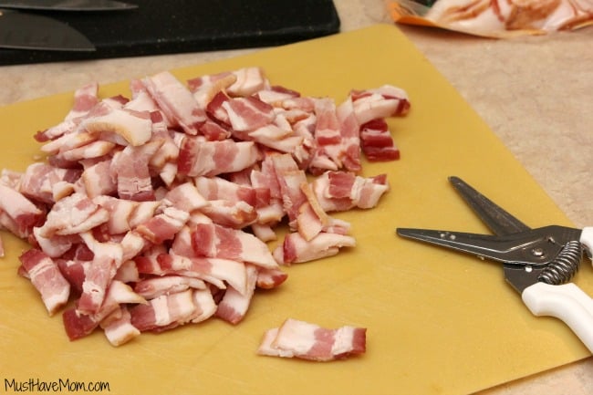 Easy way to chop bacon