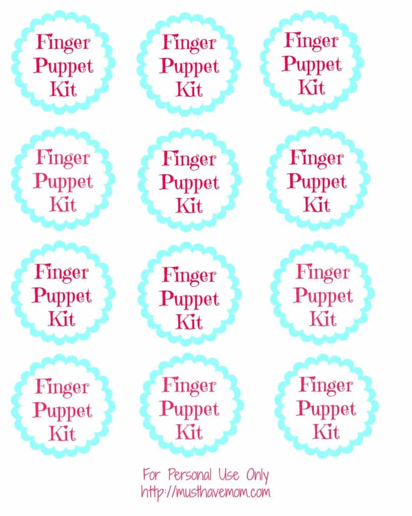 DIY Finger Puppet Kits For Kids! + Free Printable & Box