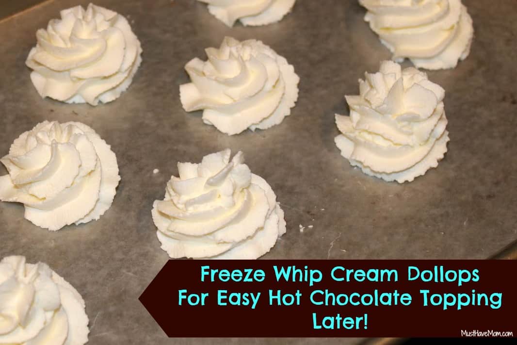 Freeze Whip Cream Dollops