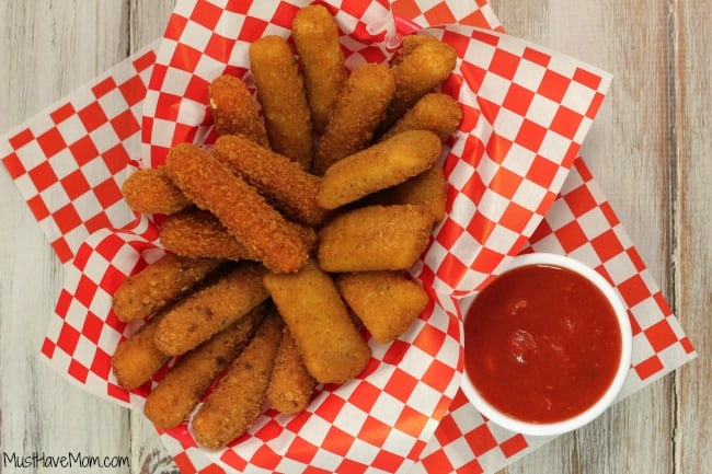 Mozzarella Sticks and Homemade Marinara Sauce