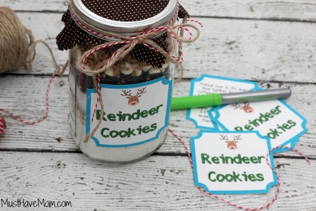 Reindeer Cookies In A Jar Recipe & Instructions