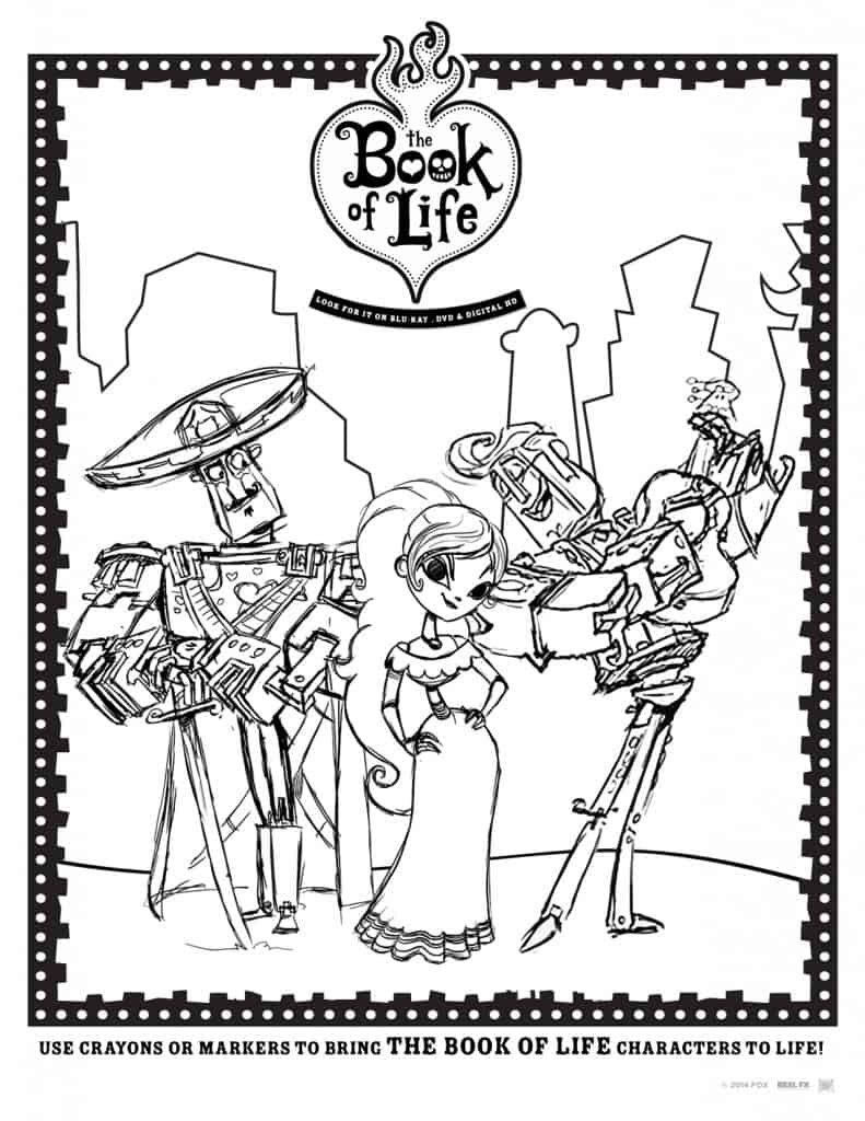 The Book of Life Free Printable Coloring Sheet