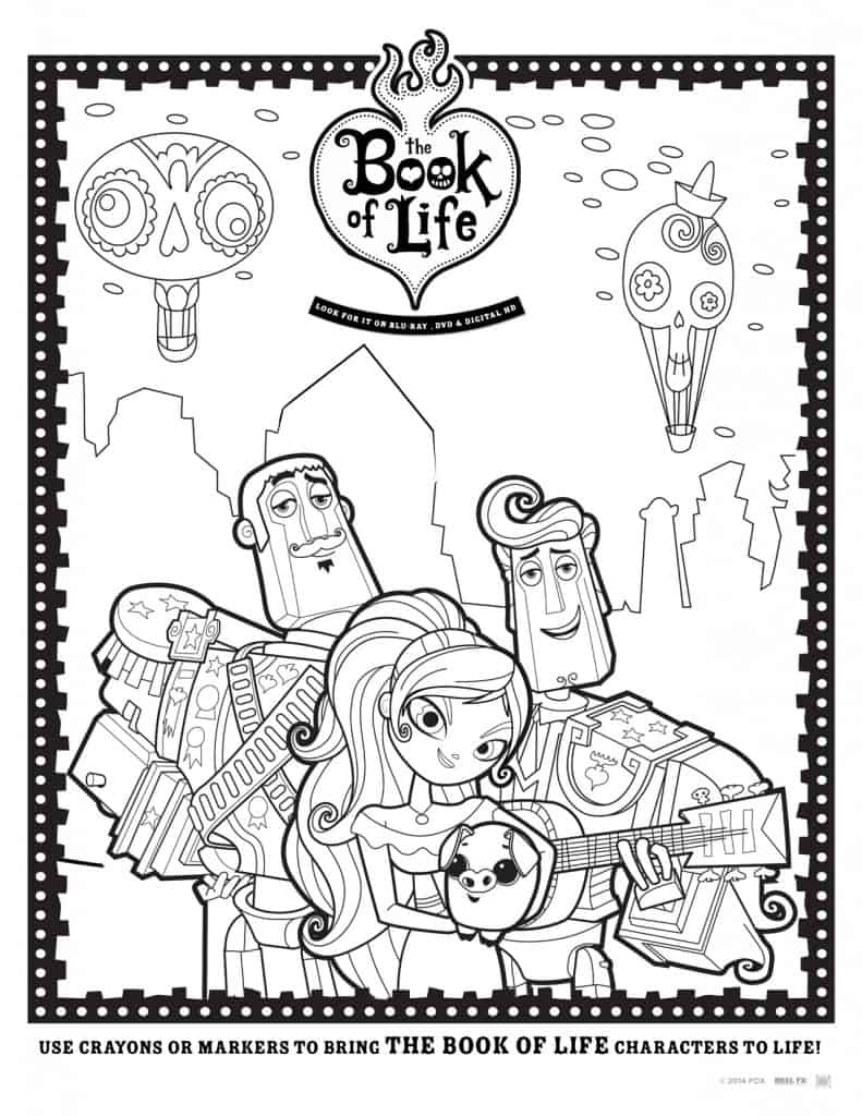 The Book of Life Free Printable Coloring Sheet