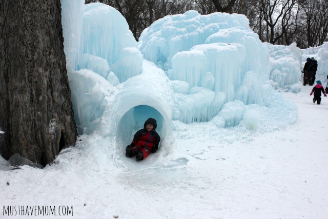 Minnesota Ice Castles Ice Slide