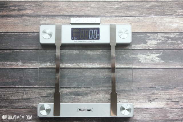 VonHaus Body Fat Scale weighs in lbs or kg