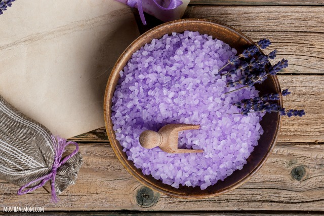 DIY relaxing bath salts recipe detox, de-stress and return PH level to normal