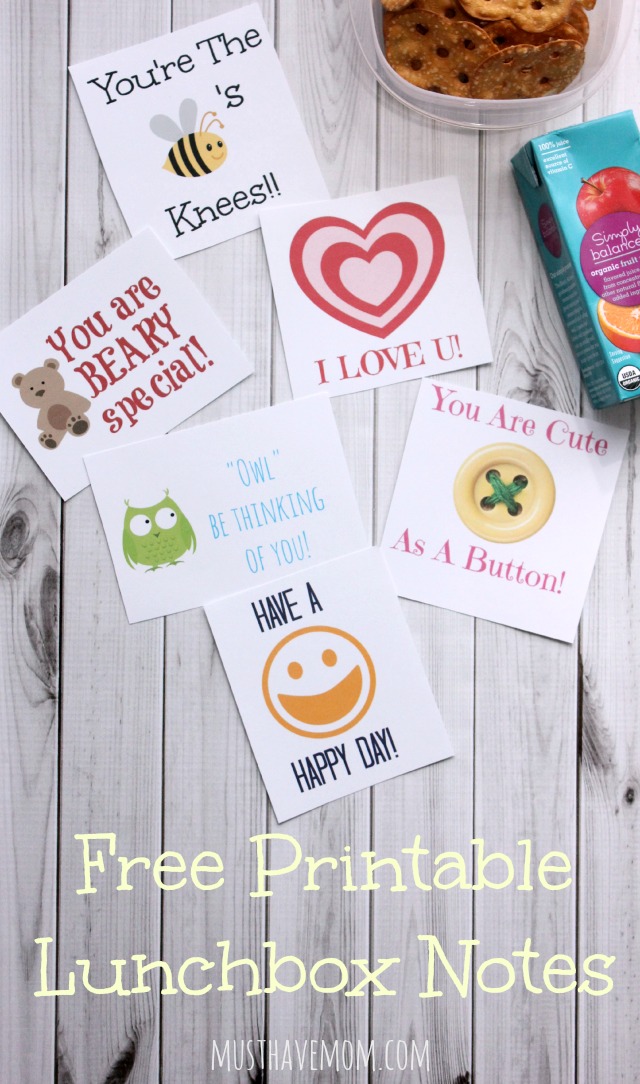 Free Printable Lunchbox Notes from Musthavemom.com