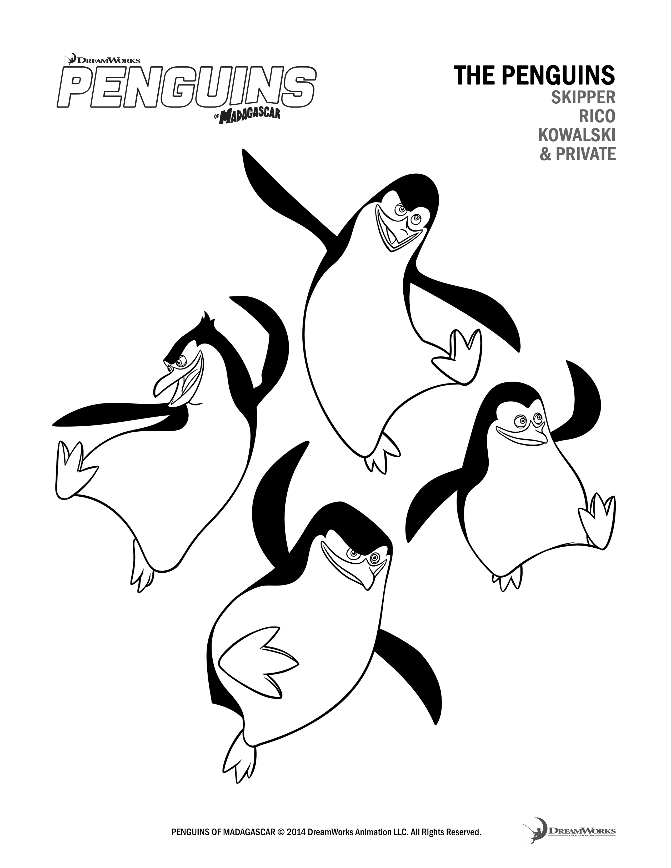 Free Penguins of Madagascar Printable Activity Sheets