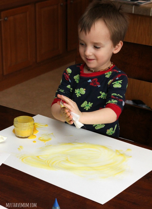 Homemade Finger Paint for Toddlers