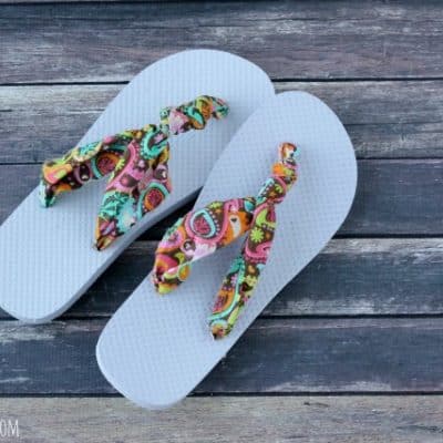 How To Make The Easiest Ever DIY No Sew Fabric Flip Flops!