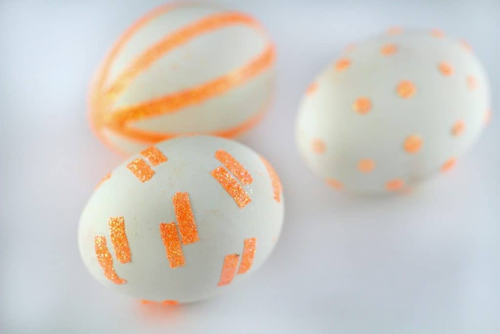 glitter pattern eggs