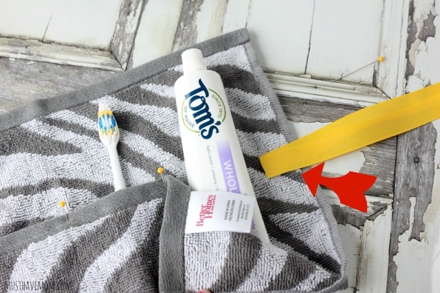 How to sew a toothbrush holder