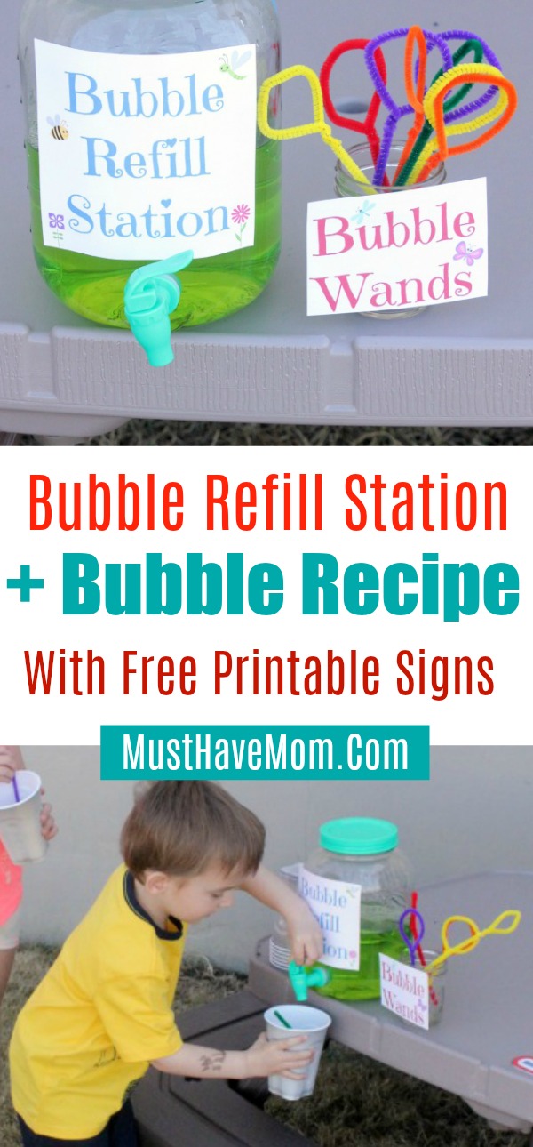 bubble refill station