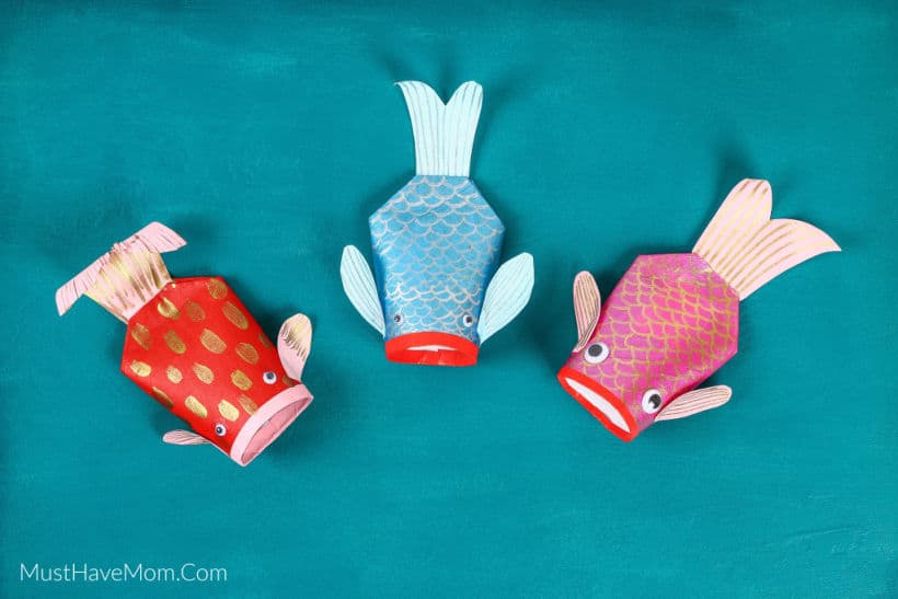 toilet paper roll fish craft