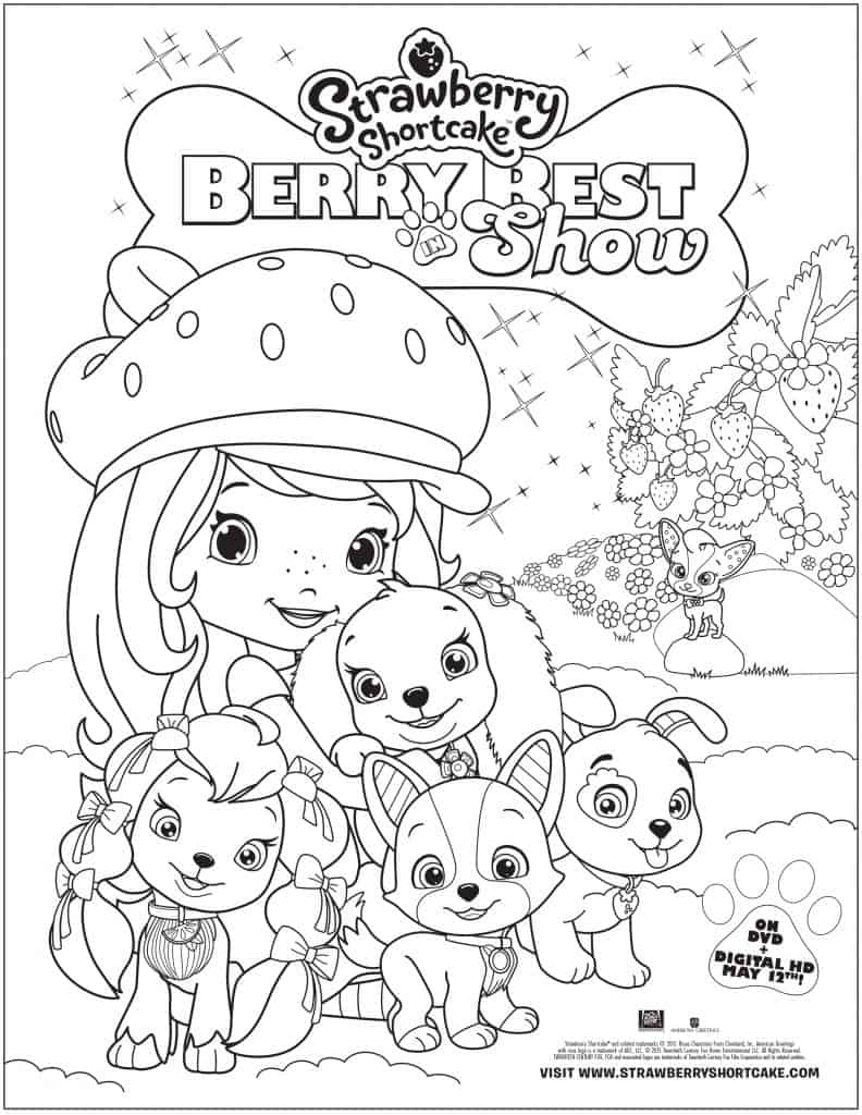 Strawberry Shortcake: Berry Best In Show coloring sheet