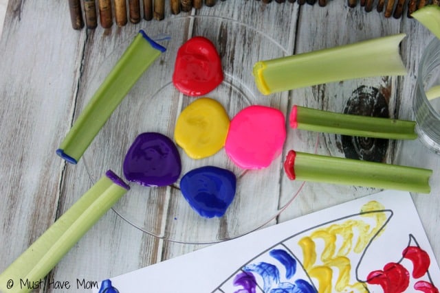 Rainbow Fish Celery Painting Activity With Free Printable Rainbow Fish!