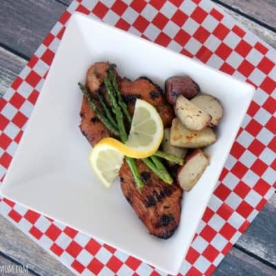 Marinated Turkey Cutlets With Potatoes & Asparagus On The Grill Recipe