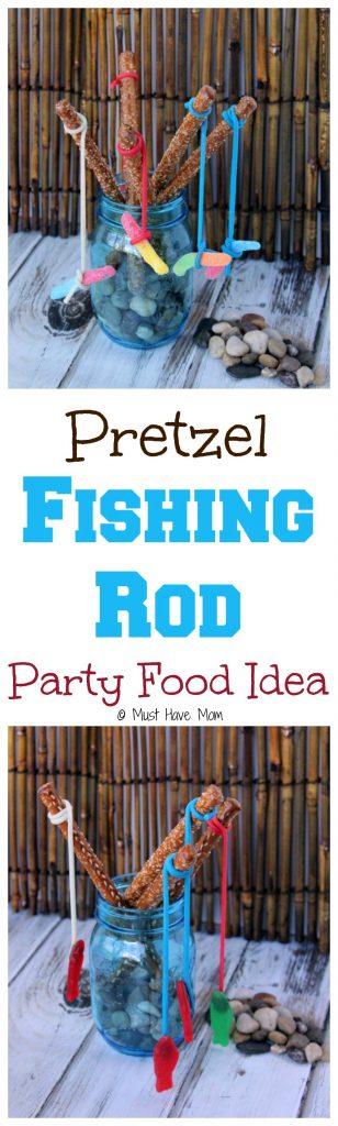 How to make Pretzel Fishing Rods! Fun 4th of July food idea, fishing party food idea or fish kids activity idea!