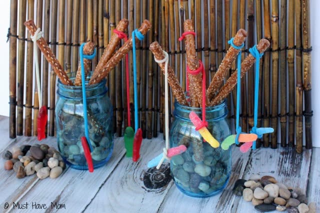 Pretzel Fishing Rods Party Food Idea  Fishing birthday party, Camping  theme party, Camping party foods