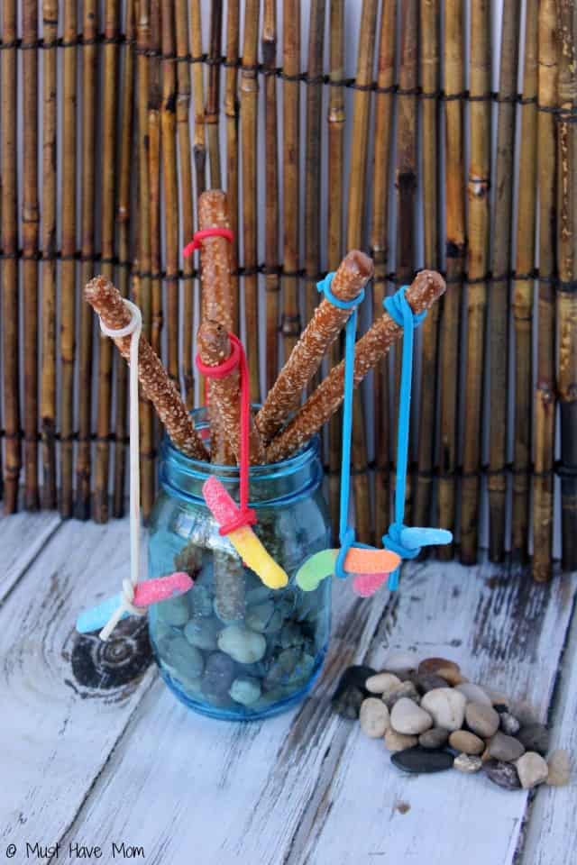 Pretzel Fishing Rods Party Food Idea