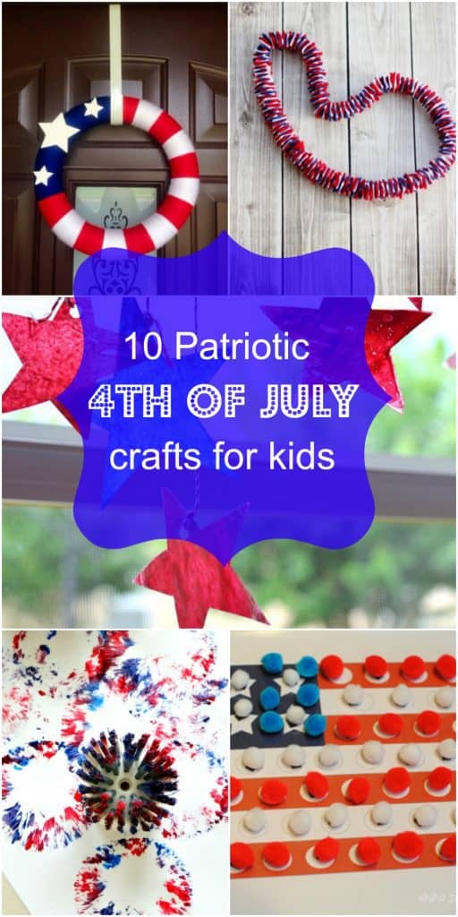 10 Patriotic 4th of July crafts for kids. Love these July 4th Crafts for kids ideas. The sun catchers craft is my favorite. 