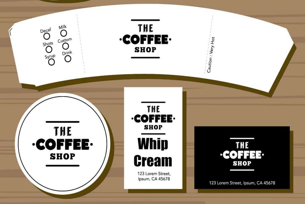 Free Pretend Play Coffee Shop Printables