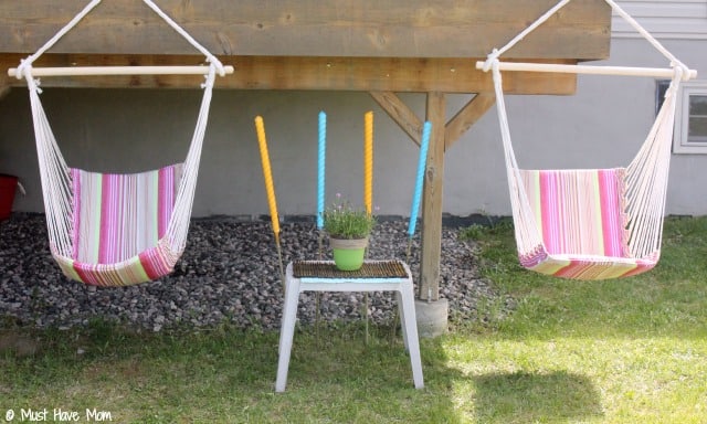 DIY Outdoor Oasis on a budget! Great suggestions for a very inexpensive outdoor relaxation area!