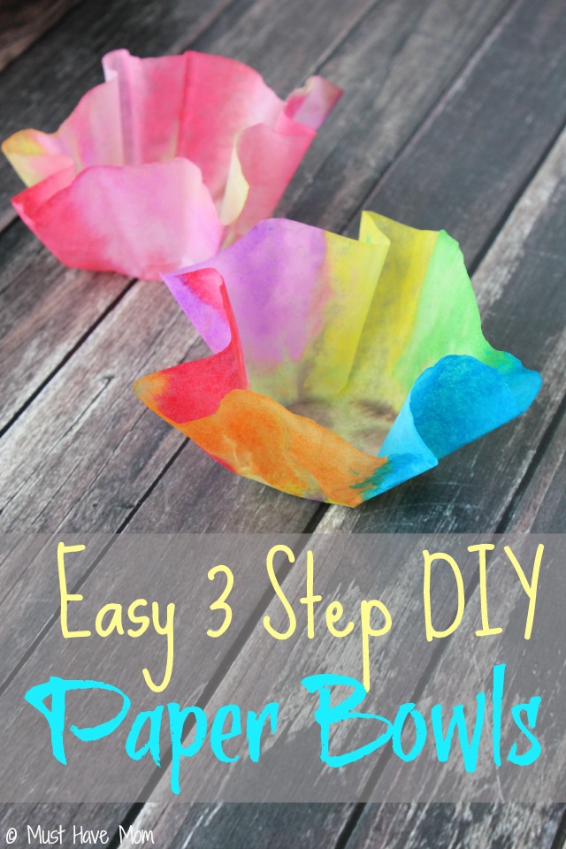 Easy 3 Step DIY Paper Bowls Kids Craft Idea!